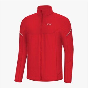 GORE WEAR M Thermo Long Sleeve Zip Shirt in Red - Size XL